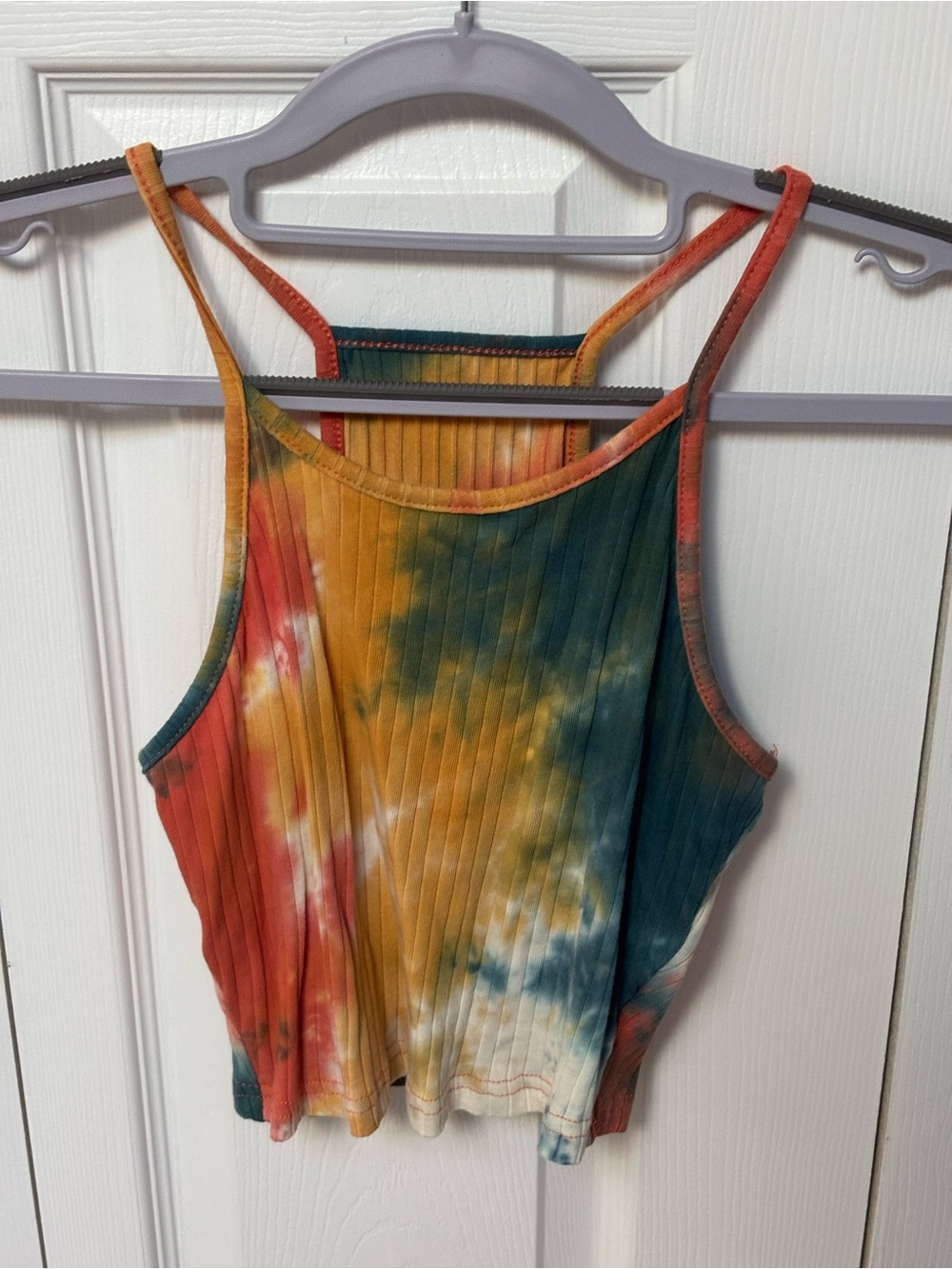 Women's Tie-Dye Ribbed Tank Top - Multi
